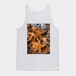 Seashells Starfishes Summer Beach Tank Top